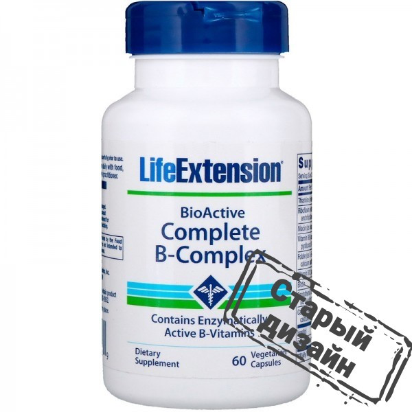 В-комплекс витаминов (BioActive B-Complex) биоактивный 60 капсул Київ - фото 3