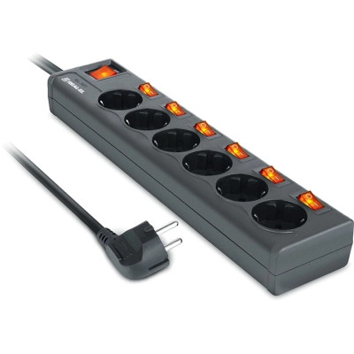 Сетевой фильтр питания REAL-EL RS-6 EXTRA 3m, black (EL122300002) Винница - изображение 5