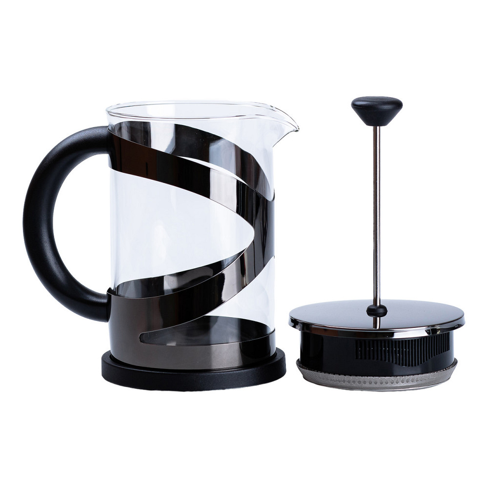 Чайник прозорий заварювальний з френч пресом 800 мл Чорний HP33540B Коломия - фото 3