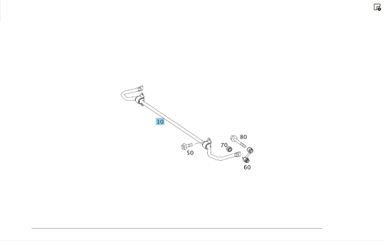 Mercedes-Benz  A2463204311 Стабілізатор задньої підвіски CLA C117 CLA Shooting Brake X117 GLA X156 A-class W176 B-class W246 Одесса