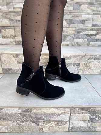 Жіночі черевики D and V чорні натуральна замша 37р.-24,5см 39р.-25,5см (1237) Коломия