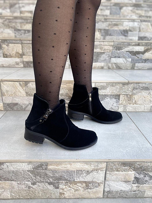 Жіночі черевики D and V чорні натуральна замша 37р.-24,5см 39р.-25,5см (1237) Коломия - фото 6