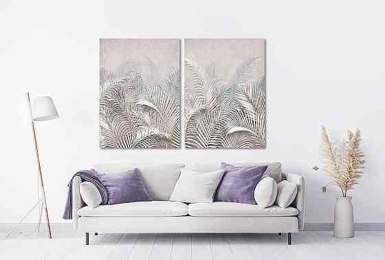 Модульная картина в гостиную / спальню  Листя Квітки  TLV-2_052 120х170 см Київ