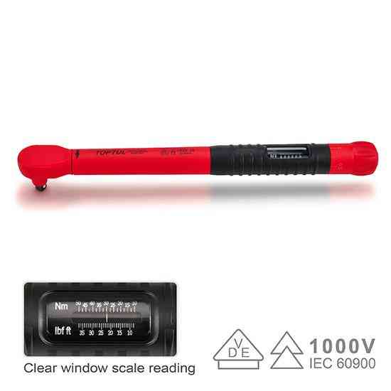 Ключ динамометричний 3/8" 10-50Nm ізольований 1000V VDE TOPTUL ANVA1205V4 Одеса