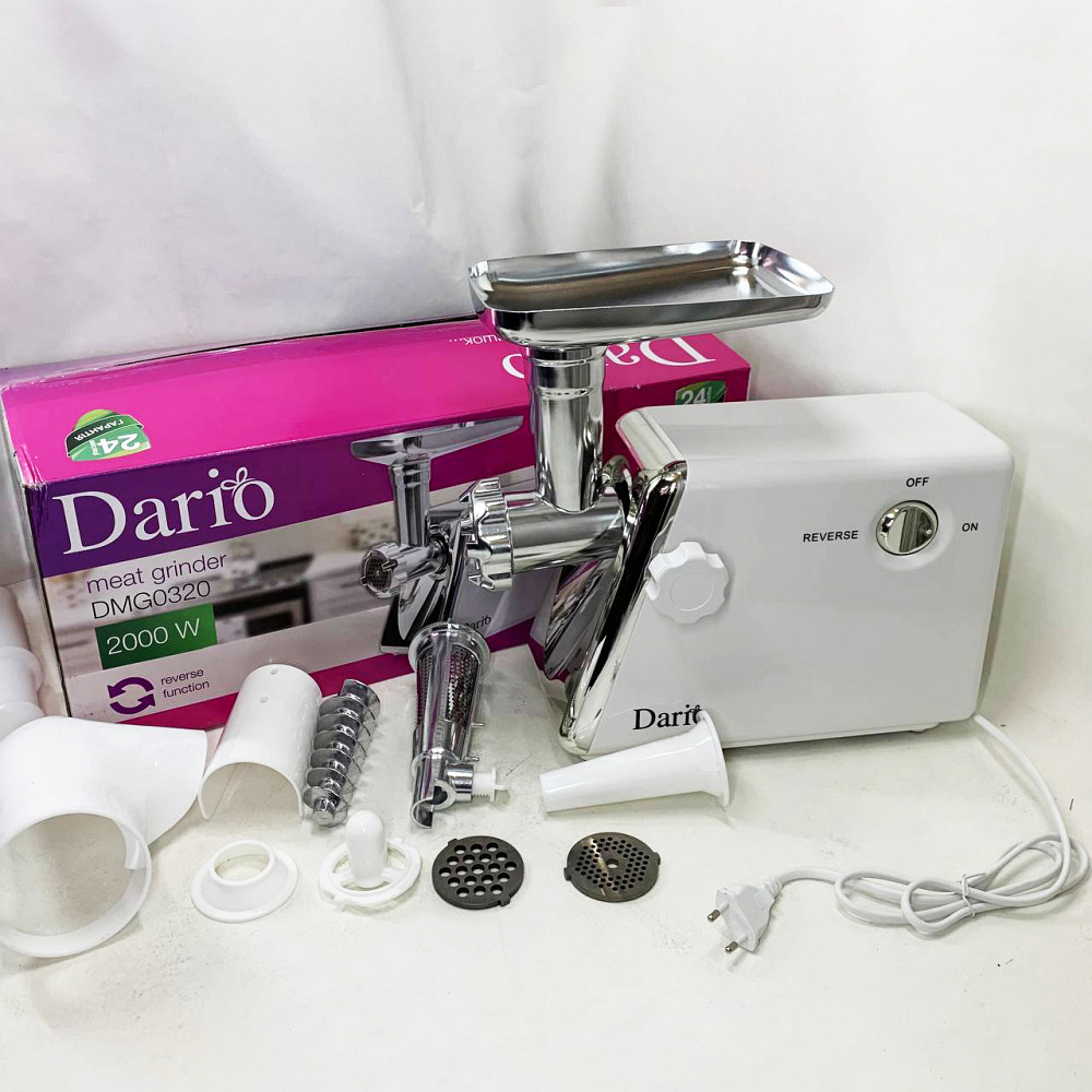 Мясорубка система реверса Dario DMG0320 2000 Вт, Электрическая универсальная мясорубка RE-84 Львов - изображение 5