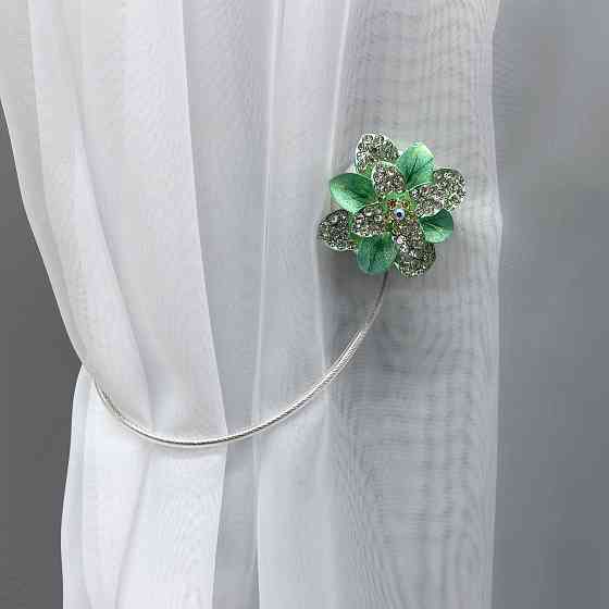 Магніти для штор та гардин "Flowers" набір 2 шт М'ятний  (81-205) Київ