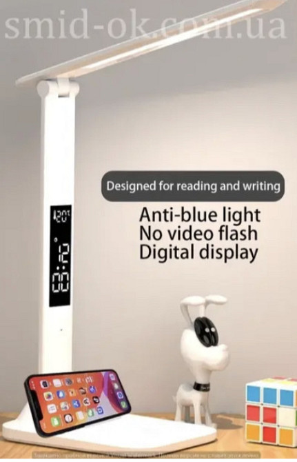 Лампа LED настольная с часами LCD 868/ TX 26 European rotary table lamp (50) Одесса - изображение 1