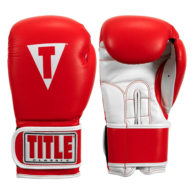 Боксерські рукавиці TITLE Classic Pro Style 3.0 Red/White 14 oz (капа в комплекті) Кам'янське - фото 5