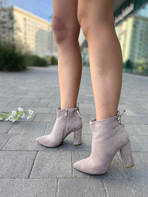 SANTINI Женские черевики SANTINI пудра замша натуральная высота 10см каблук 9.5см размеры 36р. Коломыя - изображение 8