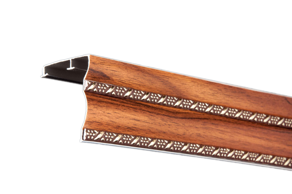 Алюмінієвий карниз для штор БР-11 дворядний Дуб золотий 3.0 Бровари - фото 1