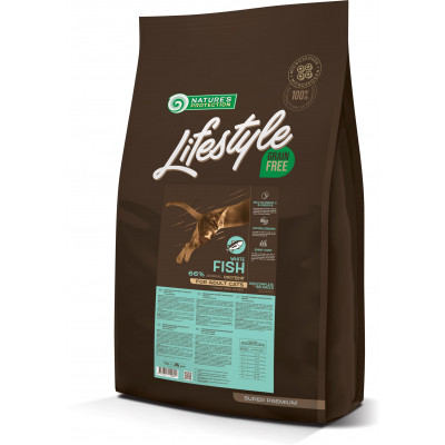 Сухий корм для кішок Nature's Protection Lifestyle Grain Free White Fish Adult Cat 7 кг (NPLS45960) Вінниця - фото 1
