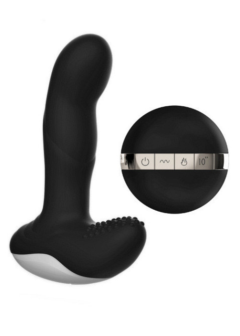 Массажер простаты Вібратор Silicone Massager USB 7 Function + Pulsator / Heating BLACK Sex Aura Киев - изображение 1