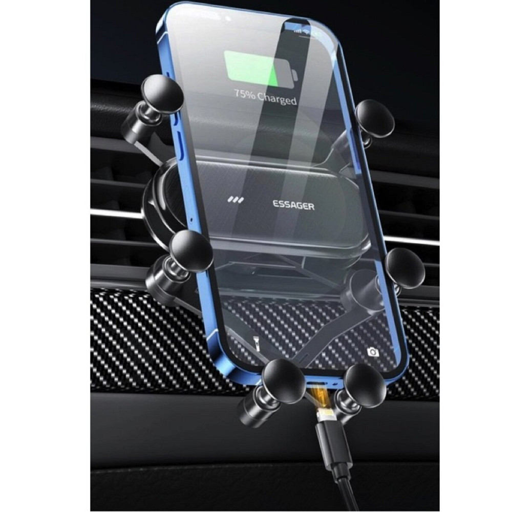 Тримач для мобільного Essager Vios Gravity Car Mount Phone Holder  black (EZJZL-WC01) Киев - изображение 2