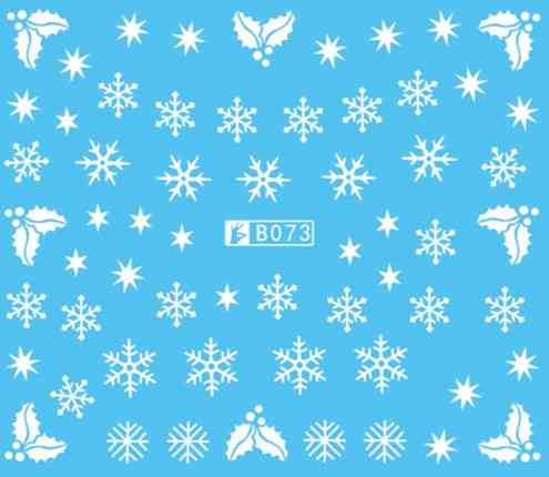 Наклейки на нігті водні, новорічні - розмір стікера 5*6см Київ