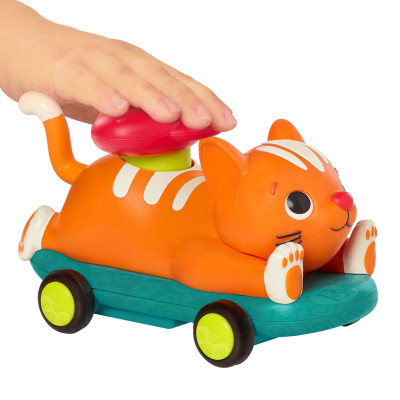 Развивающая игрушка Battat Машинка инерционная серии Лапкомобили - Котик, оранжевый (BX2486Z) Винница - изображение 4