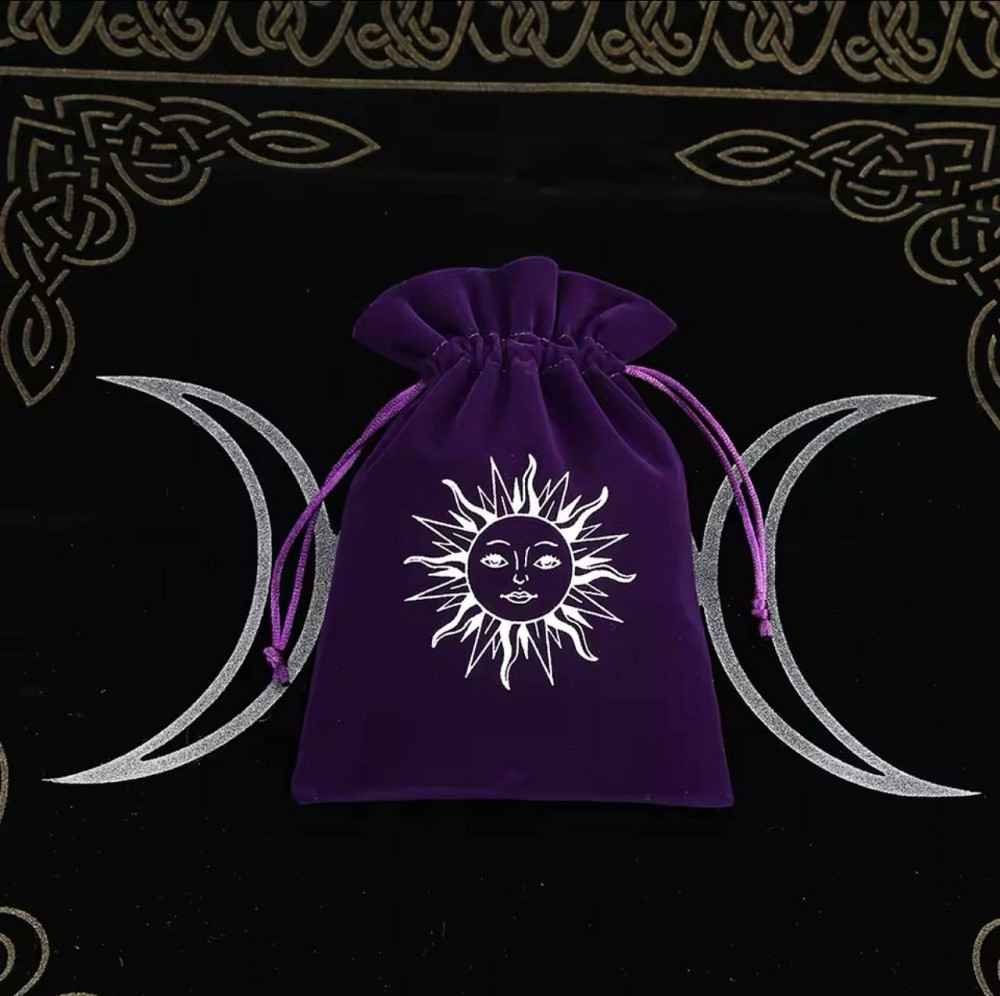 Мешочек из велюра для карт Таро или рун Солнце 13*18 см. Киев - изображение 1