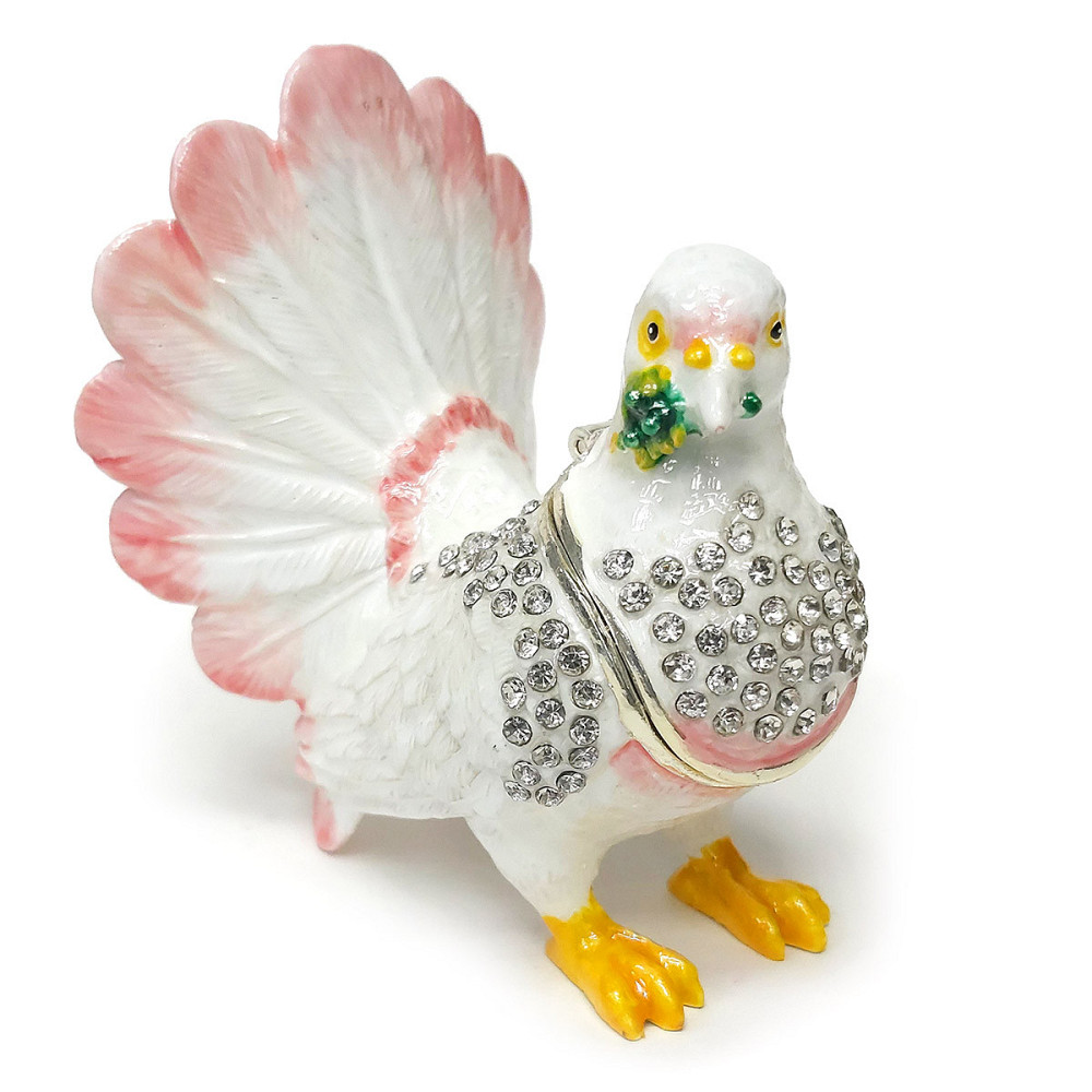 Скринька сувенірна зі стразами Голуб Київ - фото 1