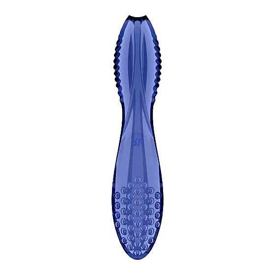 Двосторонній скляний дилдо Satisfyer Dazzling Crystal 2 Blue Sex Aura Київ