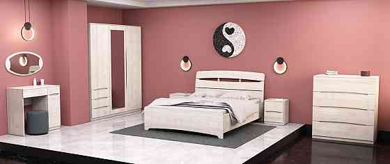 Кровать Дельта двуспальная, Дуб Шамоні Світлий, 2132х1650х1070 Львов