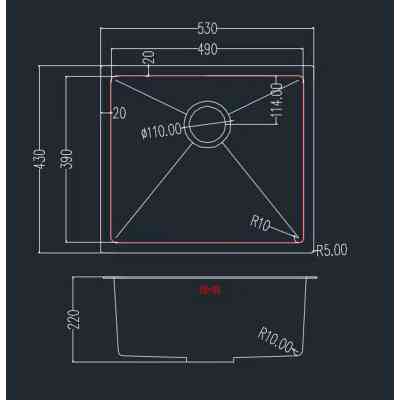 Мийка кухонна GRANADO Under top max STEEL S201 black honeycomb (GS07201BH) Вінниця
