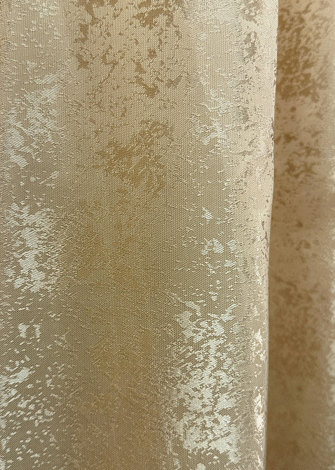Комплект готовых штор VR-Textil Жаккард Мрамор Al1 № 439ш Золотистый 150х290 см 2 шт (30-179) Киев - изображение 6