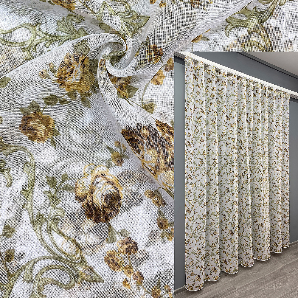 Тюль VR-Textil 917т Flora Батист Разноцветный 300х270 см (42-0234) Киев - изображение 9