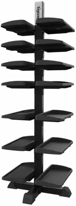 Тренажер Tiguar Stojak Na Sprzęt Fitness 14 Półek Uniwersalny Czarne Киев - изображение 1