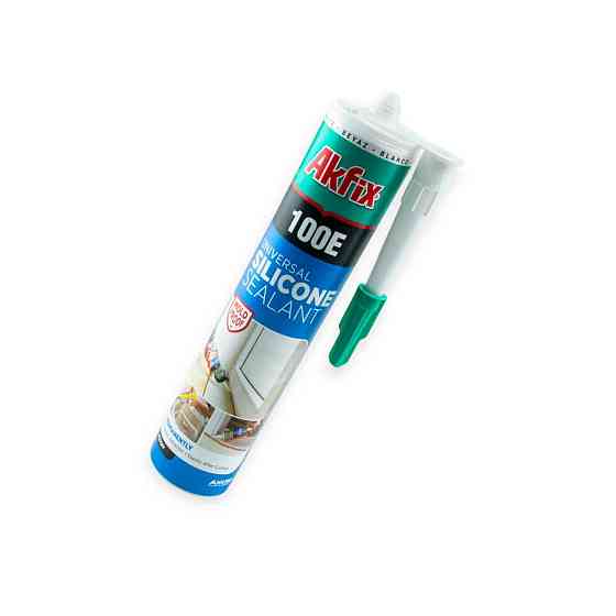 Герметик силіконовий санітарний універсальний Akfix 100E 280 мл білий Мукачево