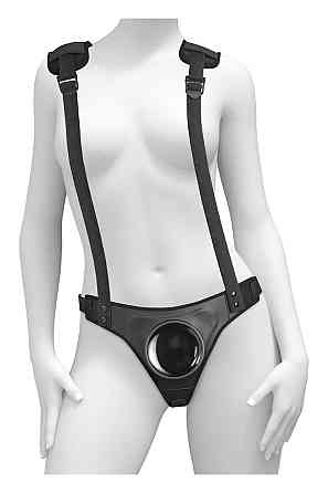 Трусики для страпона Pipedream Body Dock с подтяжками, черные Sex Aura Киев