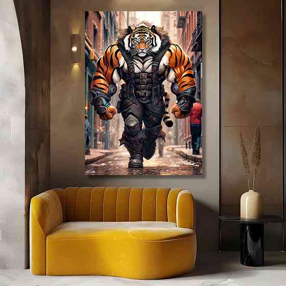 Картина Холсті в спортзал  Тигр  KLM_20 Киев