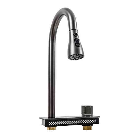 FC-WF2 комплект змішувачів під мийку водоспад Platinum (PVD чорний) Коломыя