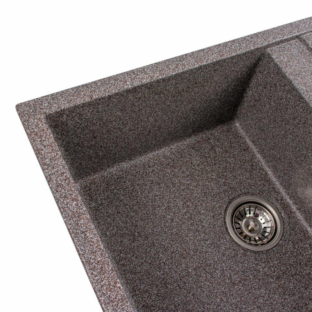 Гранитная мойка для кухни Platinum 7950 SELENA матовая Микс Киев - изображение 4