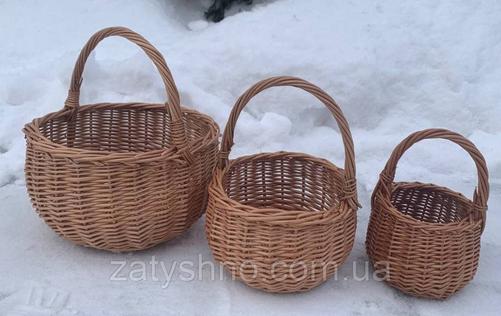 Комплект кошиків з лози з 3 шт Київ - фото 2