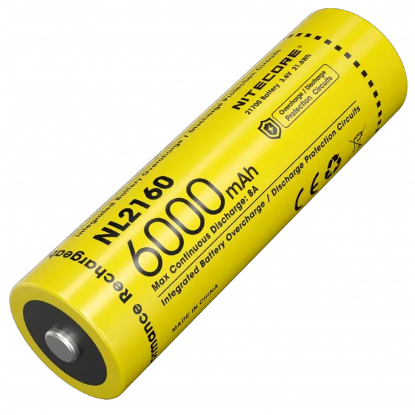 Аккумулятор 21700 Nitecore NL2160 6000mAh Li-Ion (Желтый) Винница - изображение 2