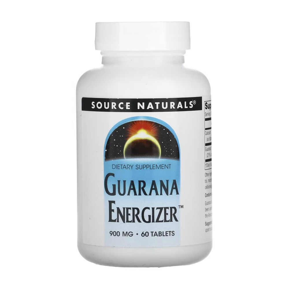 Гуарана энергетик Source Naturals Guarana Energizer 900mg  60 таб Киев - изображение 1