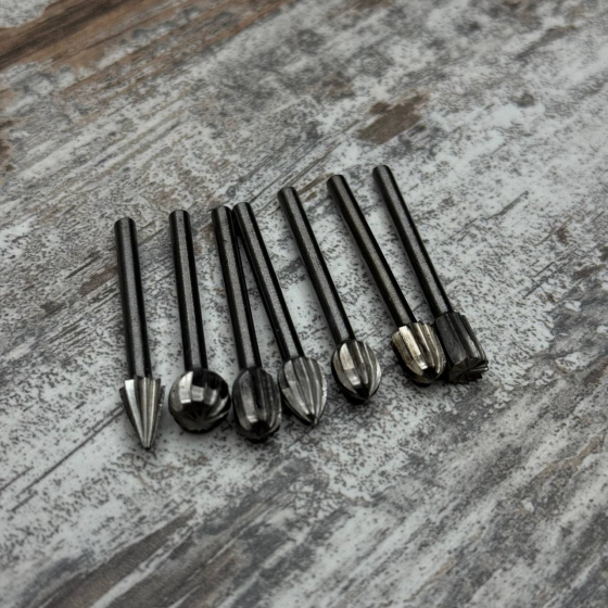 Набор борфрез по дереву 20шт HSS сталь, хвостовик 3мм для гравера и мини дрели Киев