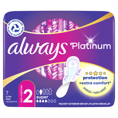 Гигиенические прокладки Always Platinum Super (Размер 2) 7 шт. (8001090444950) Винница - изображение 2