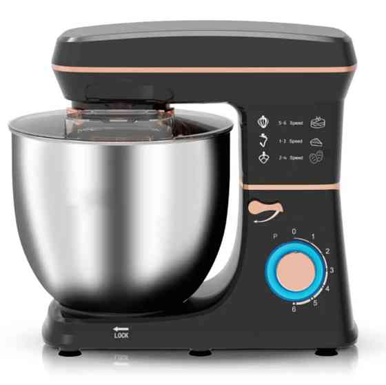 Міксер-тестомес планетарний Domotec R 6673 12 л, чорний Винница