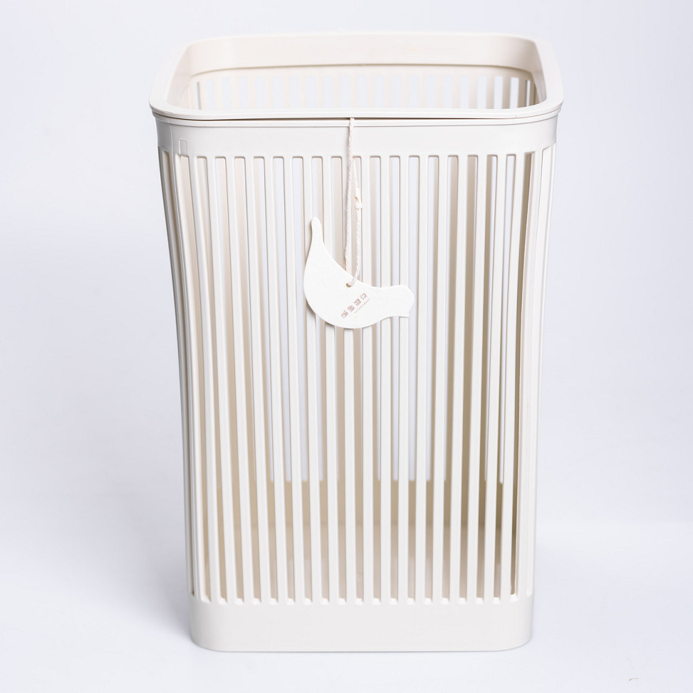 Кошик для сміття пластиковий в офіс для паперу 22×22×30 (см) кошик під сміття 8 (л) відро для сміття Бежевий HP-45-9BE Київ - фото 1