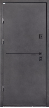 Дверь входная с терморозрывом Бастион РУБИКОН Класик 1 RAL 9005 / ПВХ Белое дерево 960х2050 мм Киев