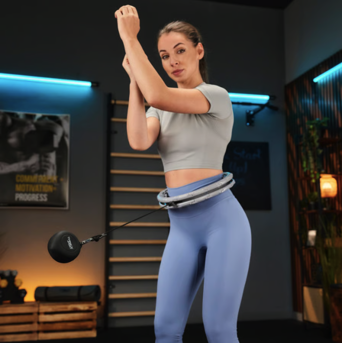 Хулахуп Trex Sport TX-010CHH масажний з обважнювачем сірий Київ - фото 8