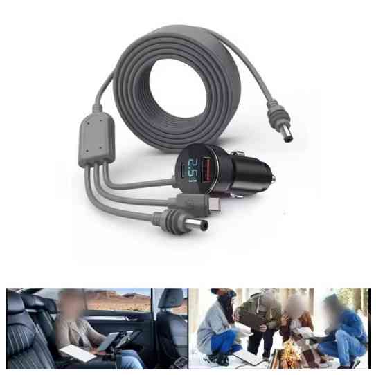 Кабель питания 3м для Starlink Mini 3 в 1 с цифровым дисплеем для систем 12-48В (Серый) Киев