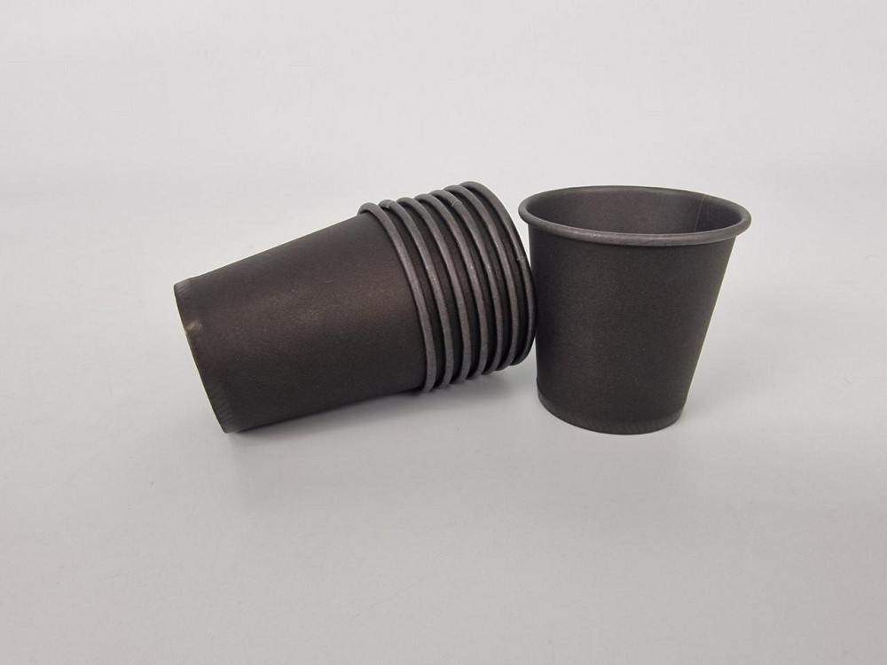 Бумажные одноразовые стаканы 110 мл "ЧЕРНЫЙ" (50 шт) Харьков - изображение 1