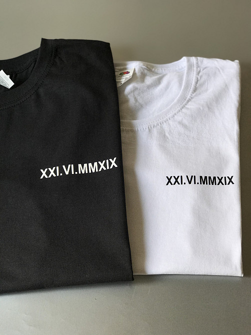 Парні футболки для закоханих хлопця та дівчини — з латинськими датами вашої річниці Чернівці - фото 7