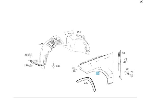 Mercedes-Benz  A2928800206 Крило переднє праве GLE Coupe C292 ( всередині сліди зварювання - ремонту ) Одеса