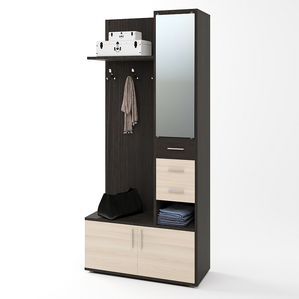 Прихожая с крючками Эверест Ривьера венге + дуб молочный (DTM-2191) Львов - изображение 2