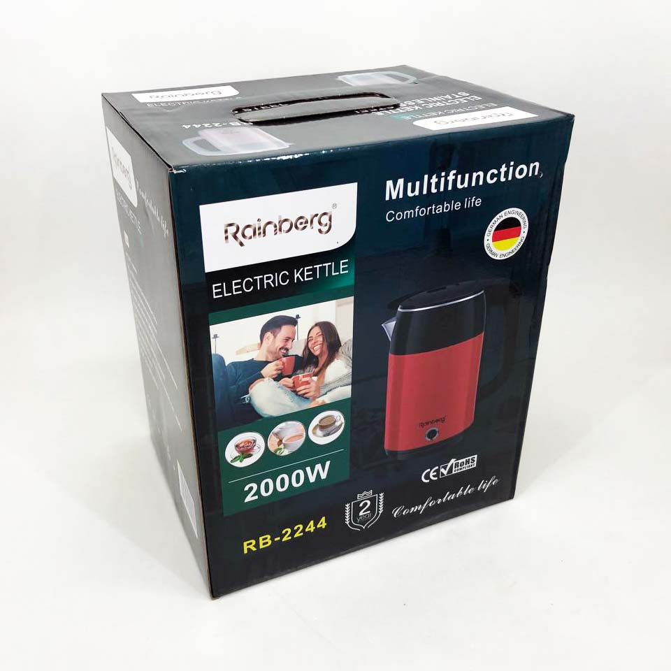 Электрочайник удобный Rainberg, Мощный кухонный чайник, Качественный электрический чайник для дома LX-55 Львов - изображение 9
