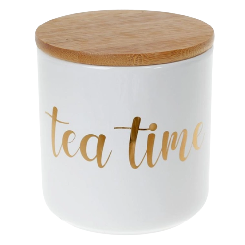 Ємність Tea Time 550мл бамбук.кришка кераміка білий з золотом БОНА ДИ 304-924 Житомир
