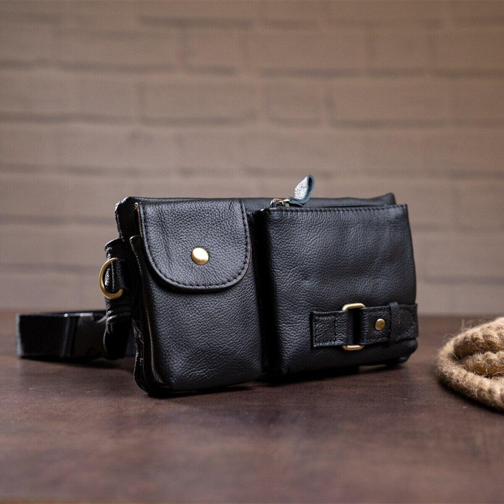 Сумка на пояс Vintage 14734 Черная Киев - изображение 5