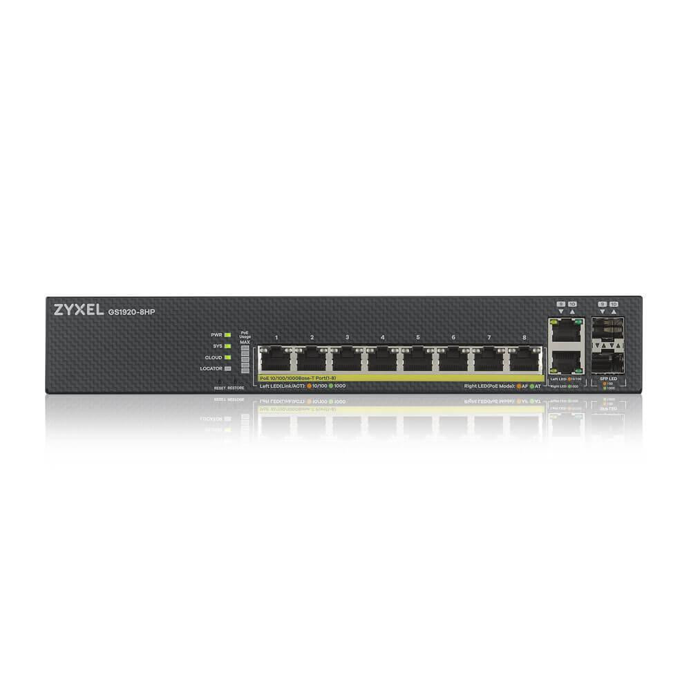 Комутатор ZYXEL GS1920-8HPV2 (GS1920-8HPV2-EU0101F) (8xGE PoE+, 2xGE/SFP, Max PoE 130W, Smart, NebulaFlex) Так Харків - фото 2